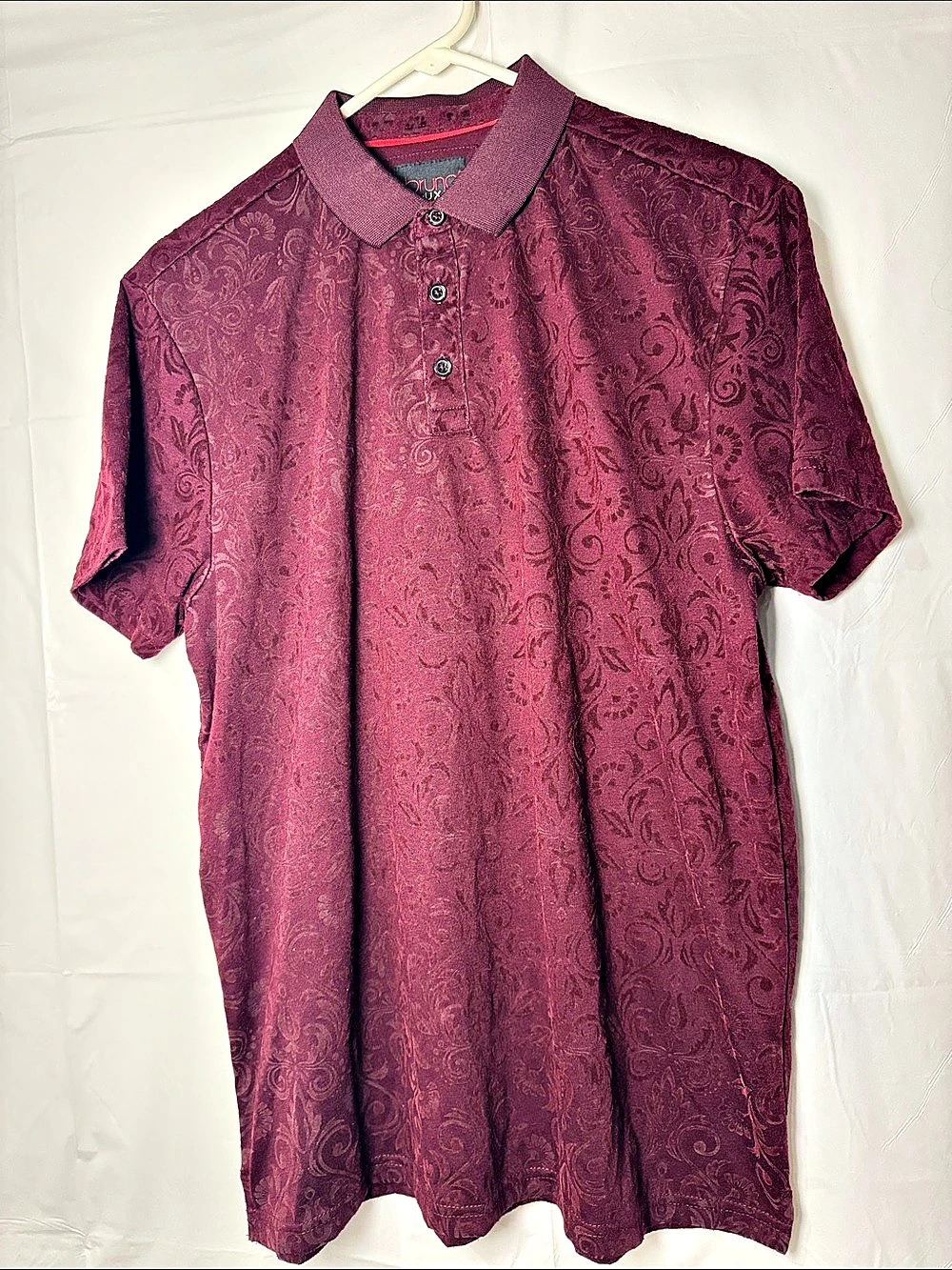 bruno luxe Men's Paisley Polo in Purple Size Medium Like New